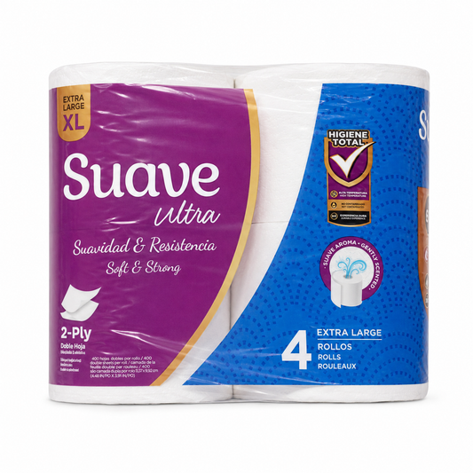 Suave Ultra Extra Large 2-Ply Bathroom Tissue - 4 Rolls product image on a white background