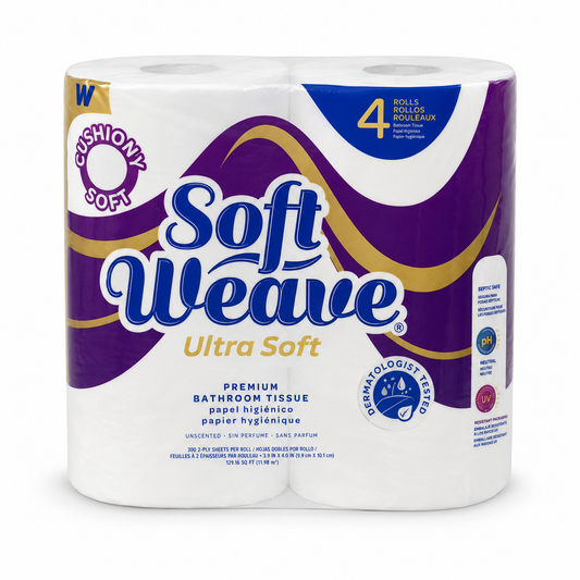 Soft Weave Ultra Soft 2-Ply Bathroom Tissue - 4 Rolls product image on a white background