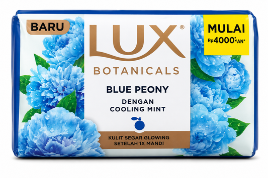 Lux Botanicals Blue Peony Cooling Mint Bar Soap