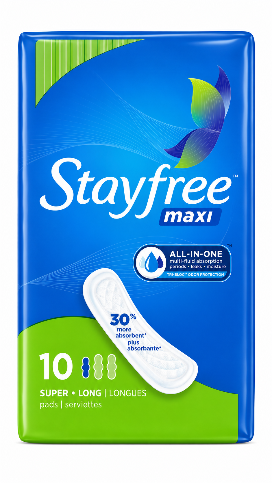 Stayfree Maxi Super Long Pads 10 Count
