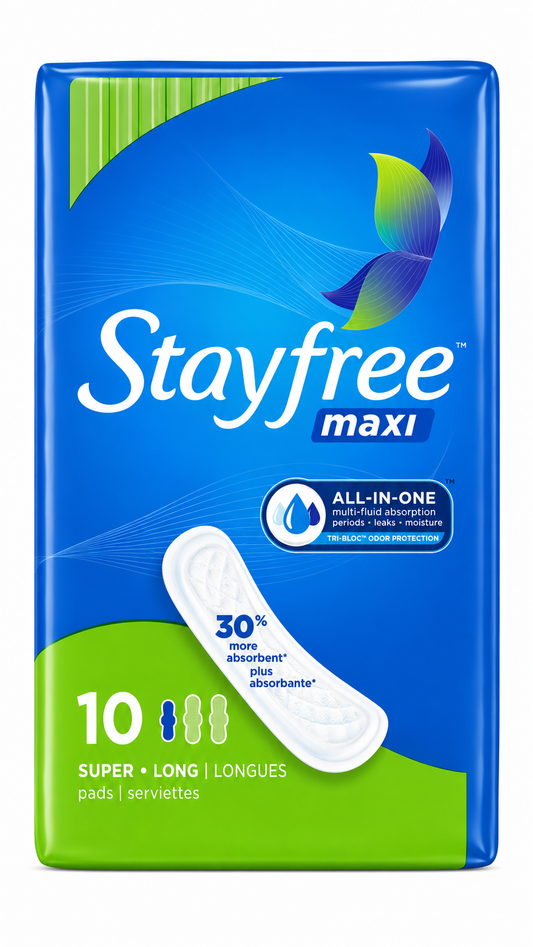 Stayfree Maxi Super Long Pads 10 Count