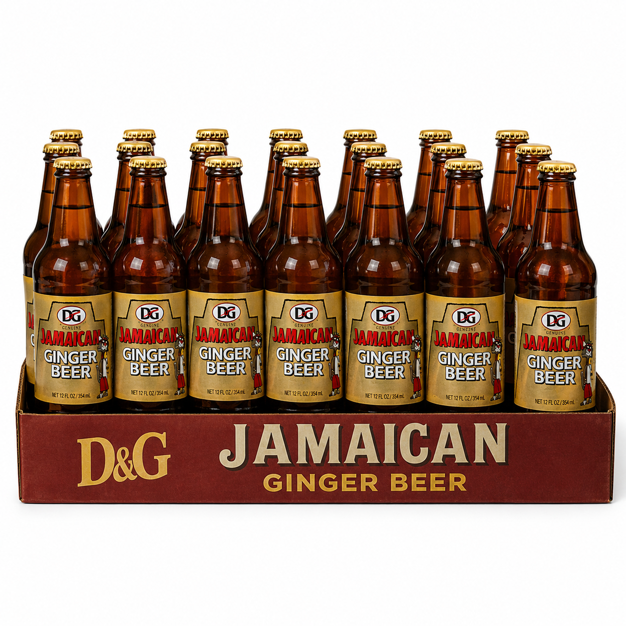 DG Genuine Jamaican Ginger Beer – 6 Pack (12 fl oz Glass Bottles)