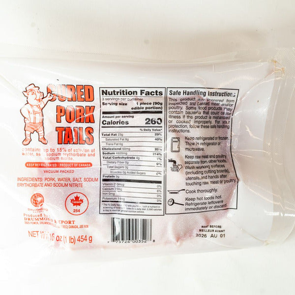 Cured Pork Tails 16 oz | Salted Pork Tails for Caribbean Cooking