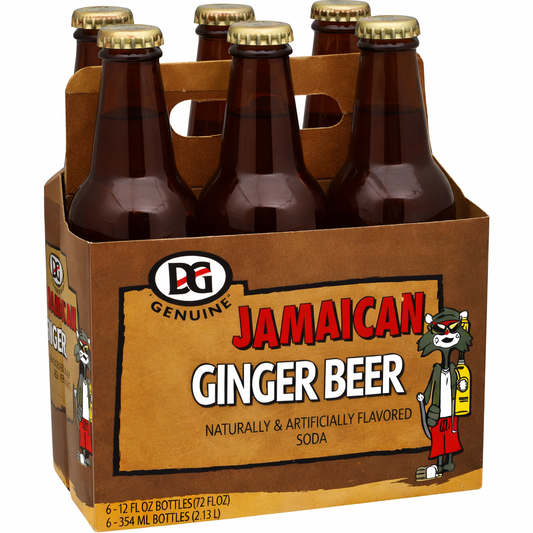 DG Genuine Jamaican Ginger Beer – 6 Pack (12 fl oz Glass Bottles)
