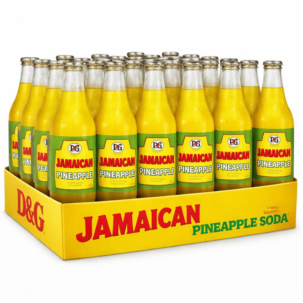 DG Genuine Jamaican Pineapple Soda – 6 Pack (12 fl oz Bottles)