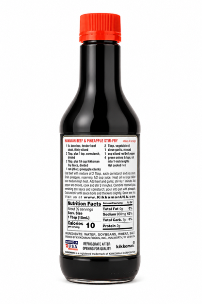 Kikkoman Traditionally Brewed Soy Sauce, 20 fl oz (591 mL)