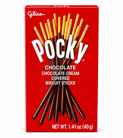 Glico Pocky Chocolate Biscuit Sticks, Red Box, 1.41 oz
