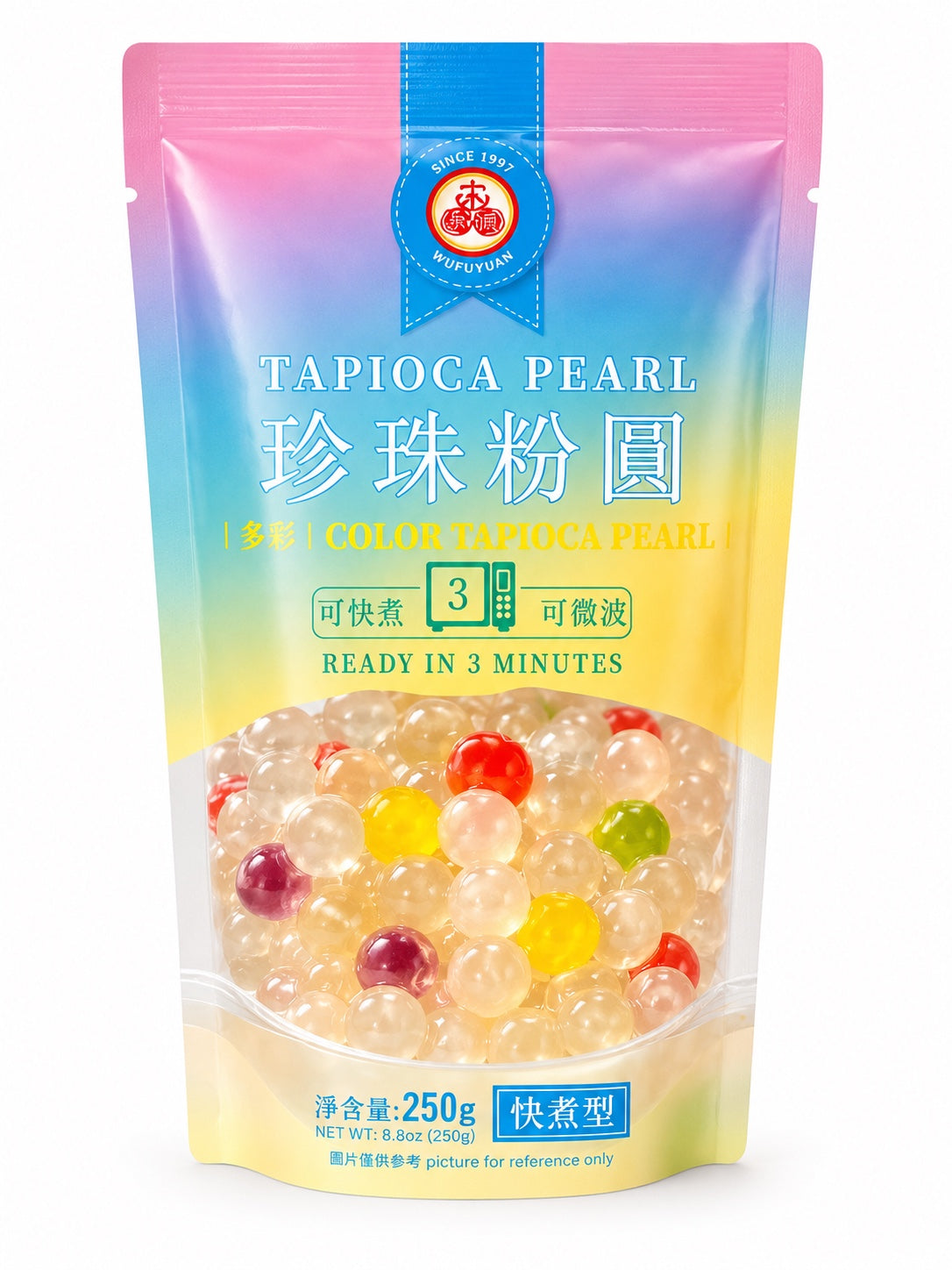 WuFuYuan Color Tapioca Pearls 8.8 oz (250 g)