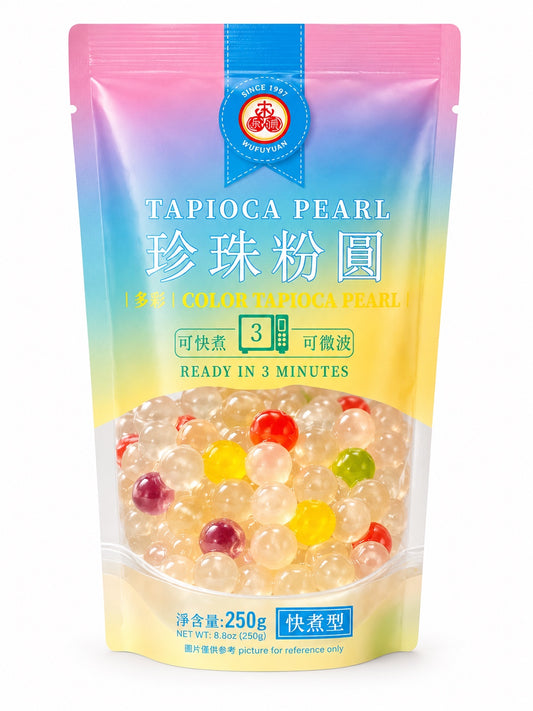 WuFuYuan Color Tapioca Pearls 8.8 oz (250 g)