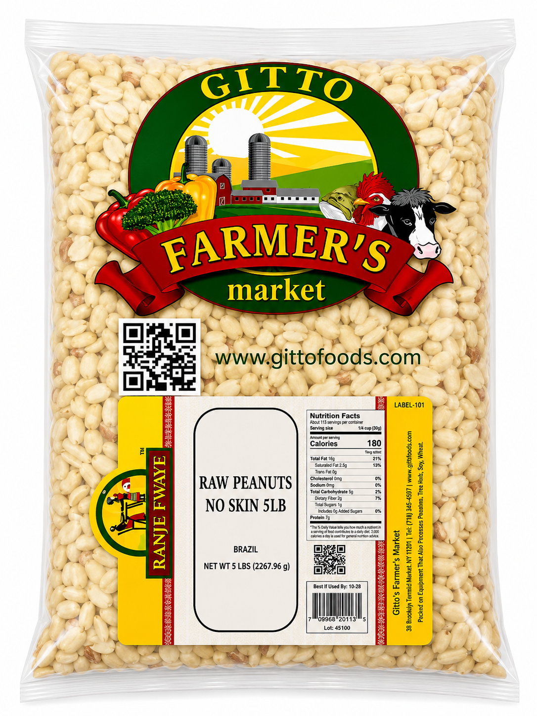 Raw Peanuts No Skin - 5 lb Bulk Pack additional product image