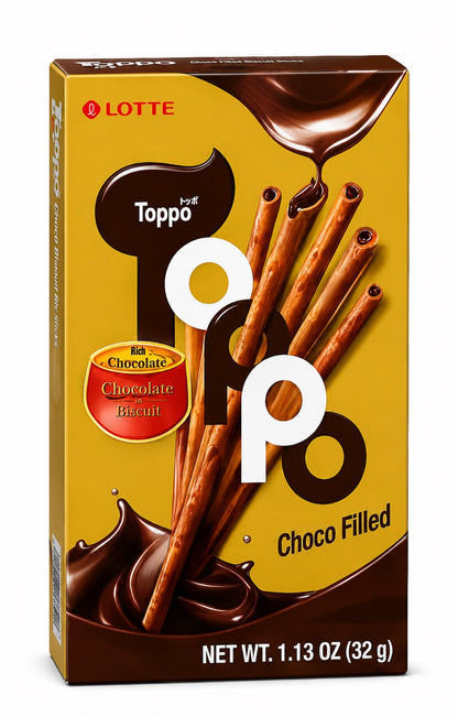 Lotte Toppo Choco Filled Biscuit Sticks, 1.13 oz (32 g)
