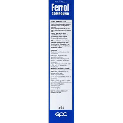 Ferrol Compound Liquid Dietary Supplement 16.9 fl oz | Iron Vitamin Support