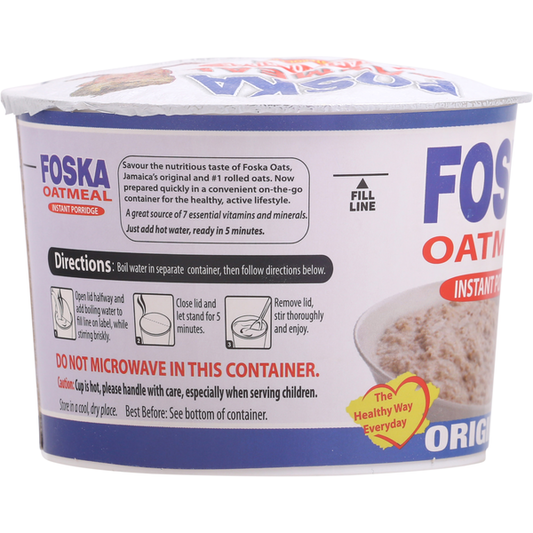 Foska Oats Instant Porridge, Oatmeal, Original 74 g