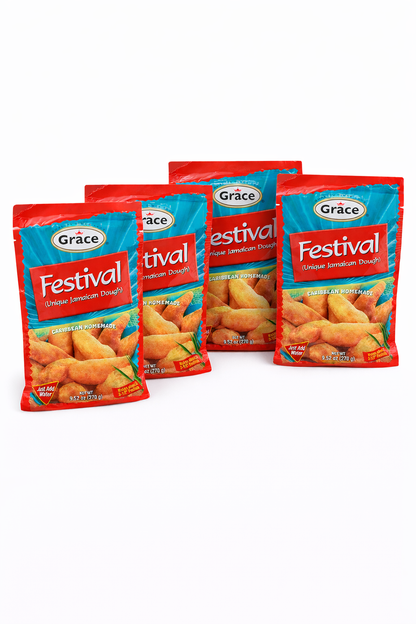 Grace Festival Jamaican Dough Mix 9.52 oz (4 Pack) | Caribbean Fry Bread