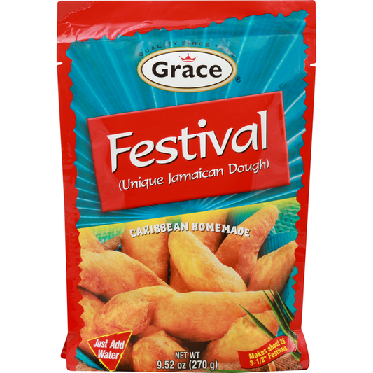 Grace Festival Jamaican Dough Mix 9.52 oz (4 Pack) | Caribbean Fry Bread