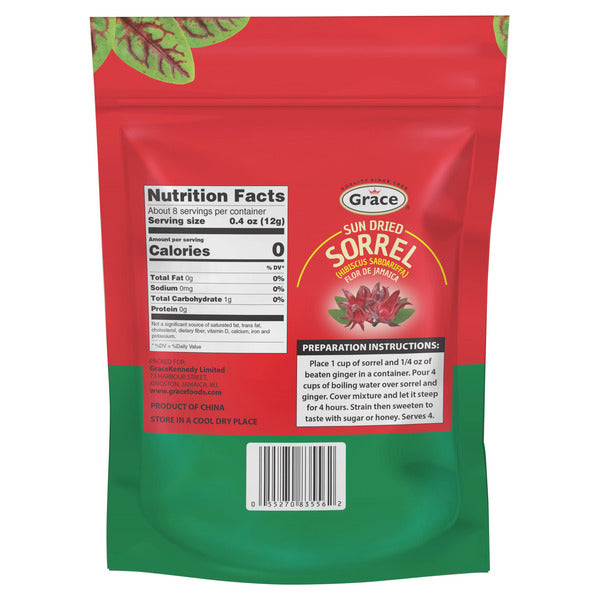 Grace Sun Dried Sorrel 3.5 oz – Jamaican Flor De Jamaica 2 Pack