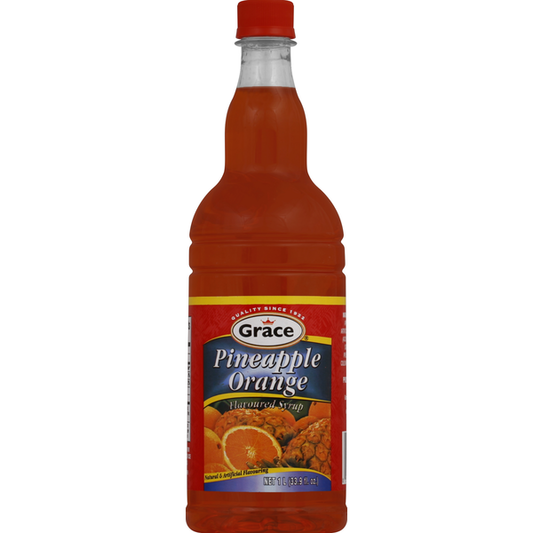 Grace Syrup, Flavored, Pineapple Orange 33.9 fl oz