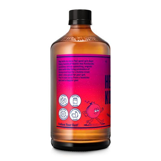Health-Ade Kombucha Pomegranate 16 fl oz | Organic Probiotic Fermented Tea
