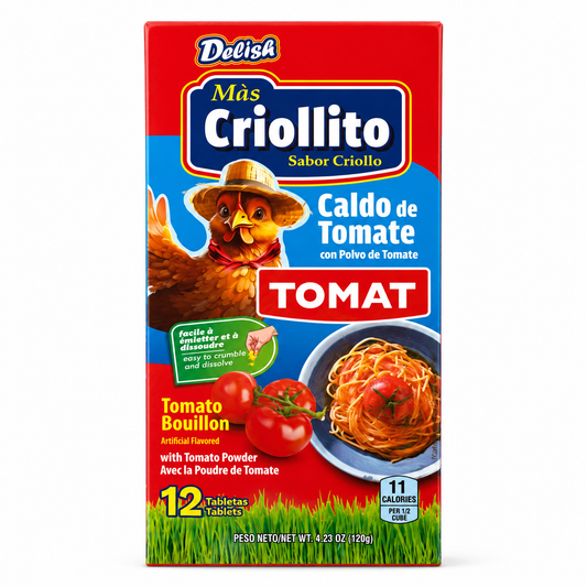 Delish Más Criollito Tomat Tomato Bouillon Cubes