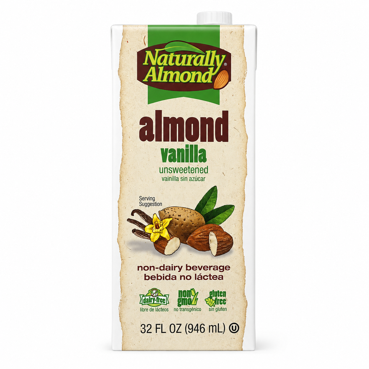 Naturally Almond Almond Vanilla Non-Dairy Beverage 32 fl oz (946mL)