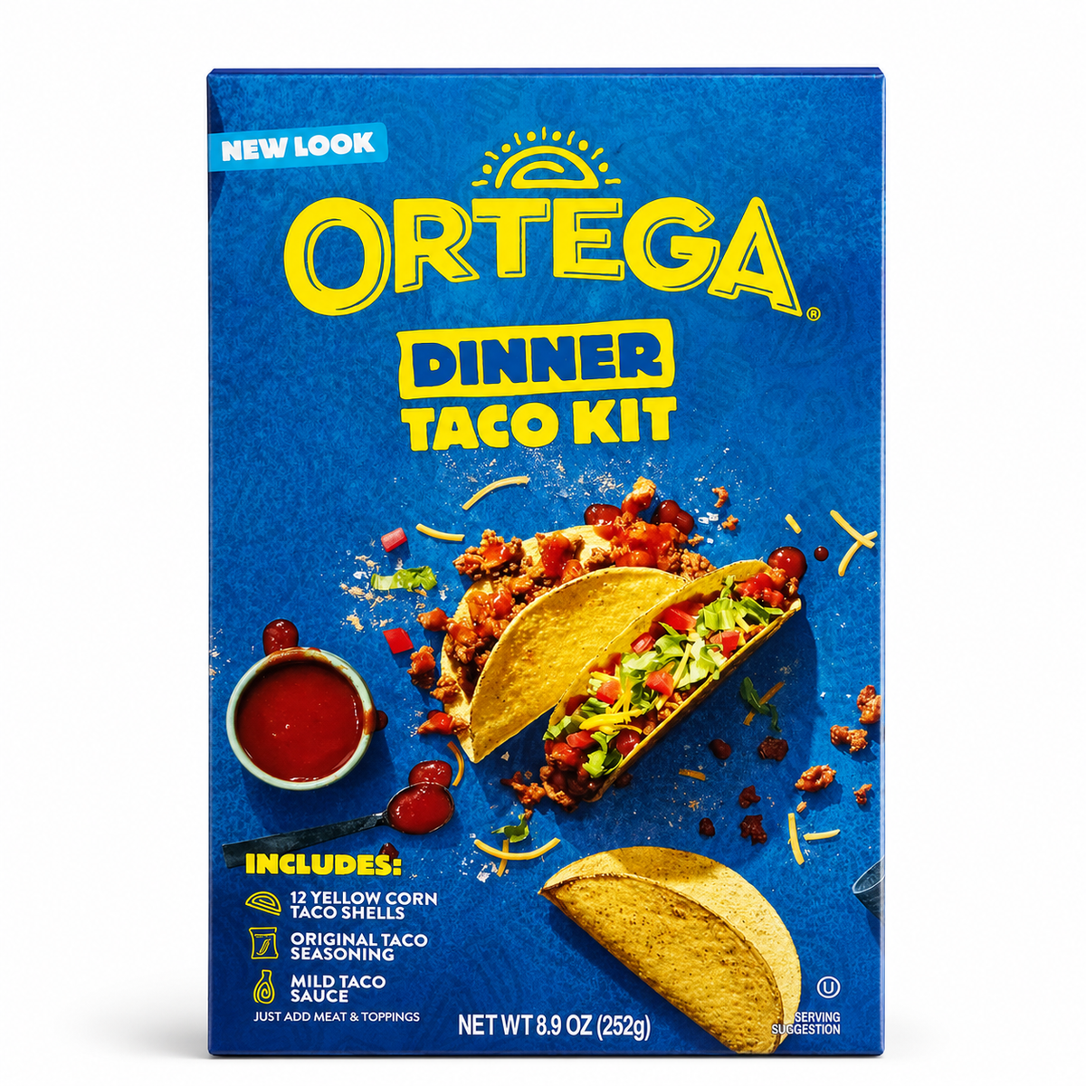 Ortega Yellow Corn Taco Shells 12 Count, 4.9 oz (140g)