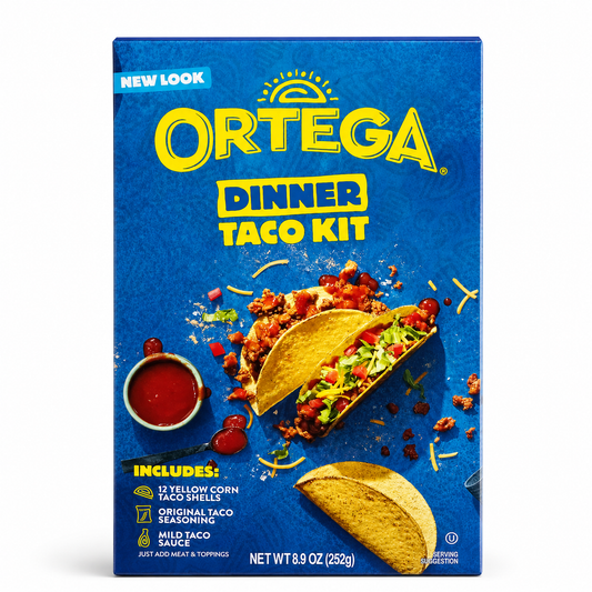 Ortega Yellow Corn Taco Shells 12 Count, 4.9 oz (140g)