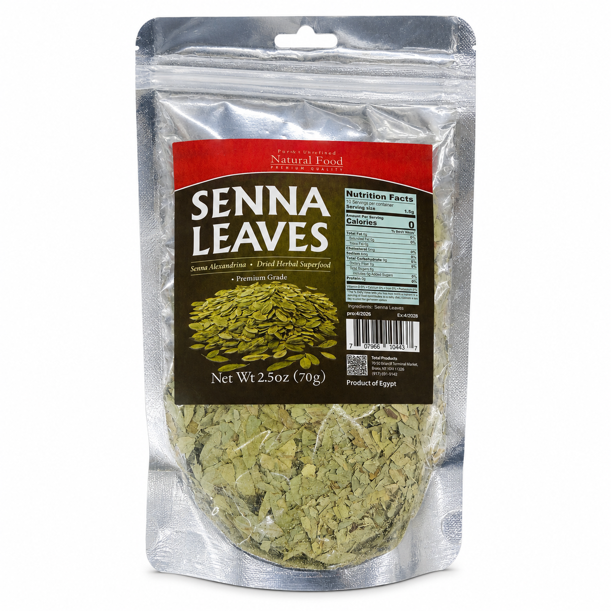 The Best Natural Food Senna Leaves 2.5 oz