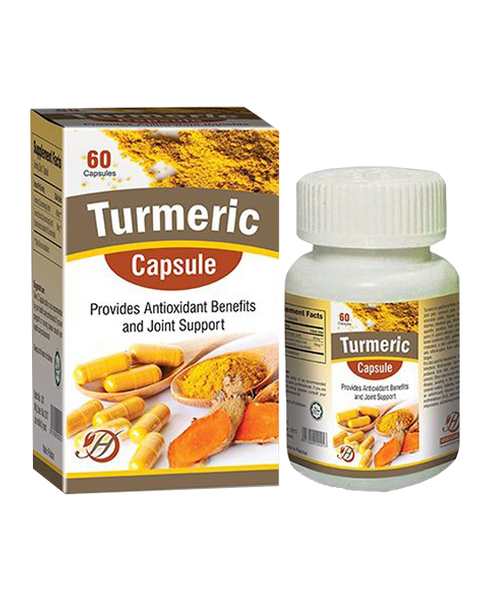 Turmeric Capsules 60 Count – Antioxidant & Joint Support Supplement