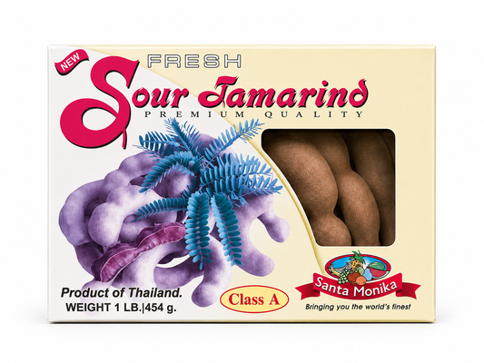 Santa Monika Fresh Sour Tamarind Pods – Premium Quality Thai Tamarind | 1 lb (454 g)