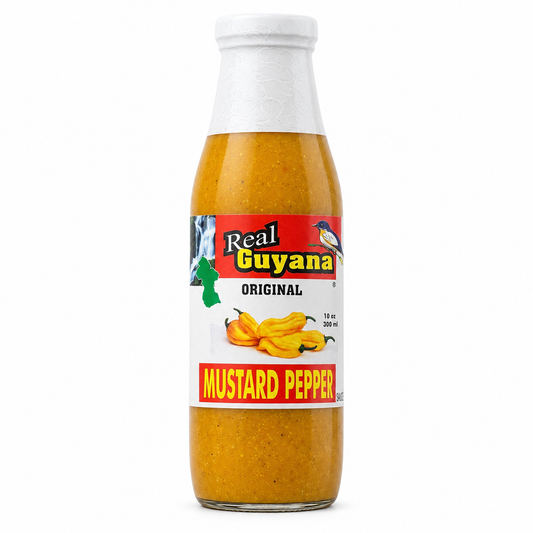 Real Guyana Original Mustard Pepper Sauce 10 oz
