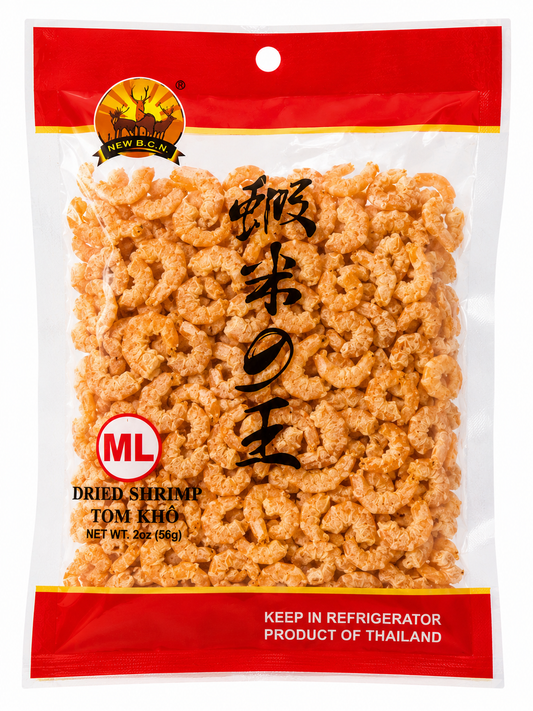 New B.C.N. ML Dried Shrimp – Headless, 3 oz