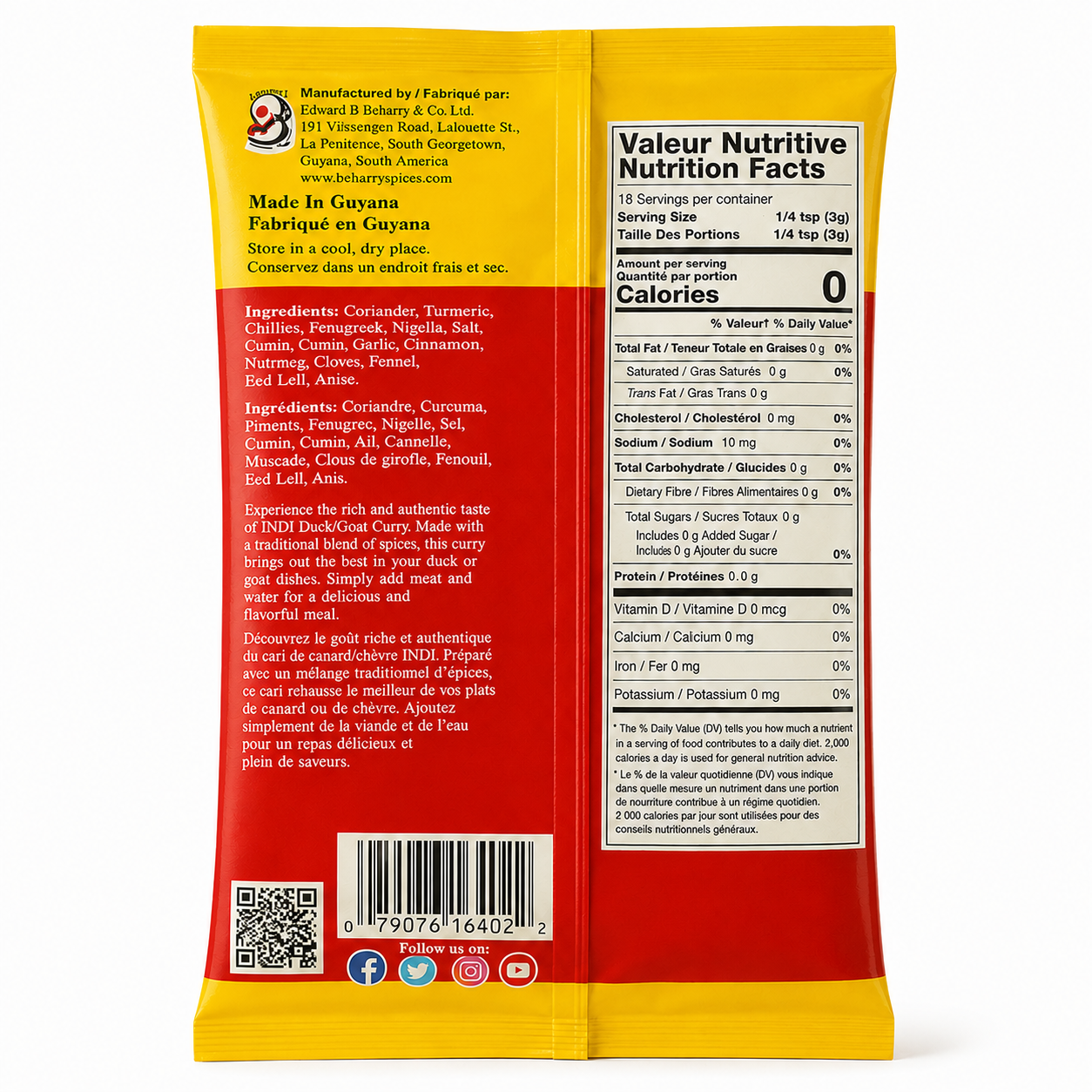 INDI Duck & Goat Curry Powder 14.1 oz (400 g)