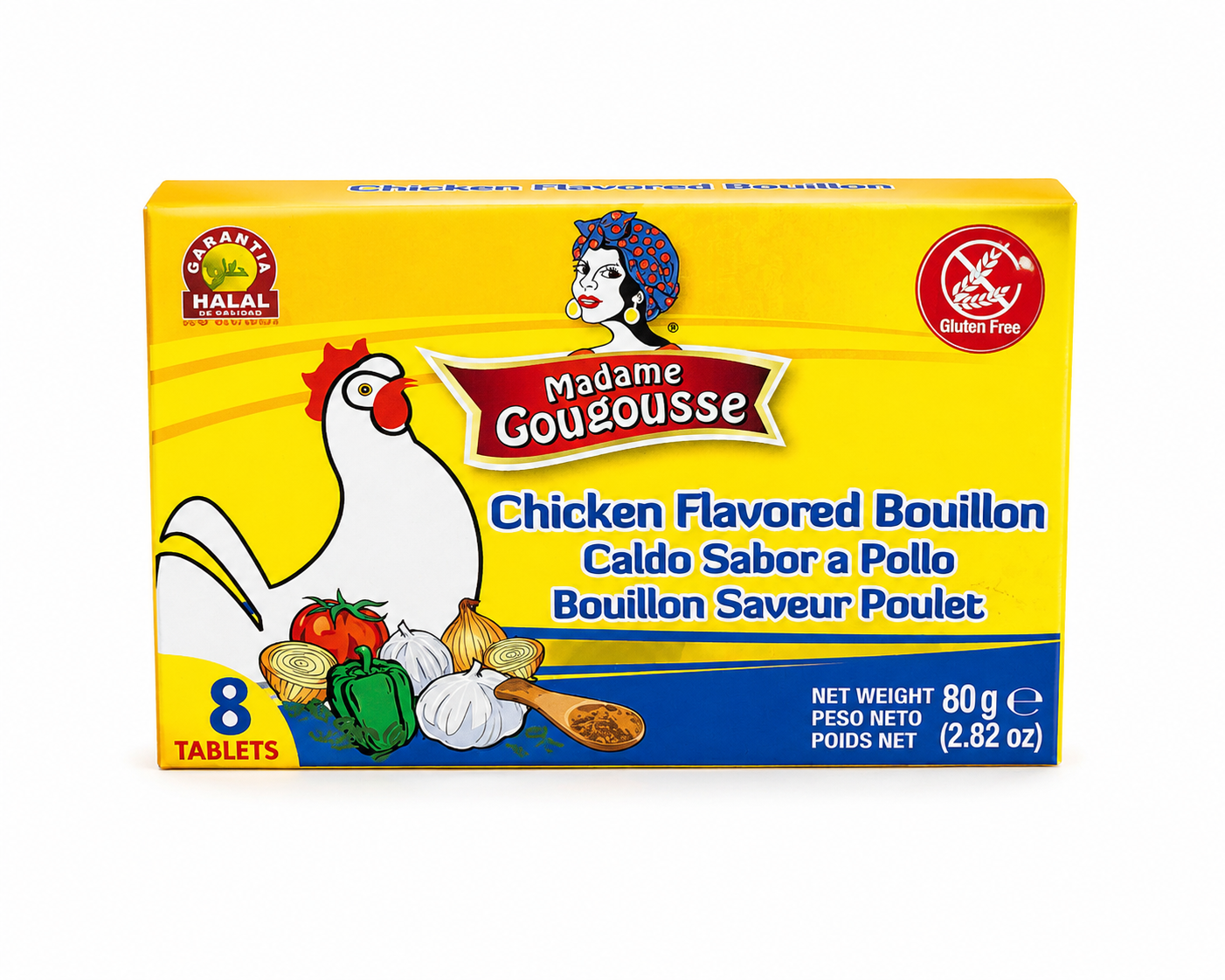 Madame Gougousse Chicken Flavored Bouillon – 8 Tablets, 2.82 oz