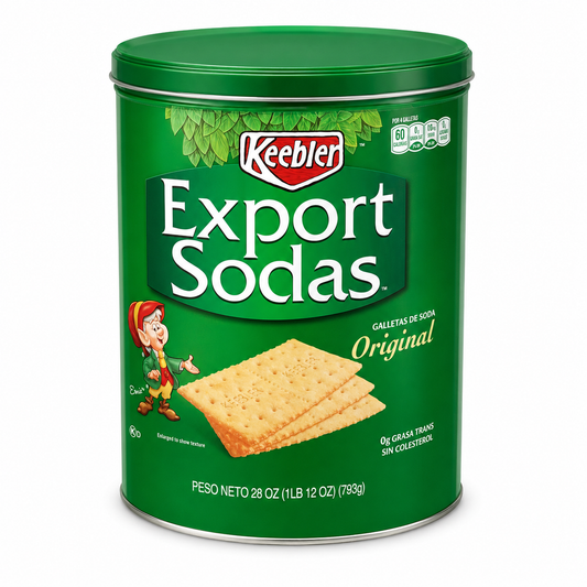 Keebler Export Sodas Original Crackers Tin – 28 oz