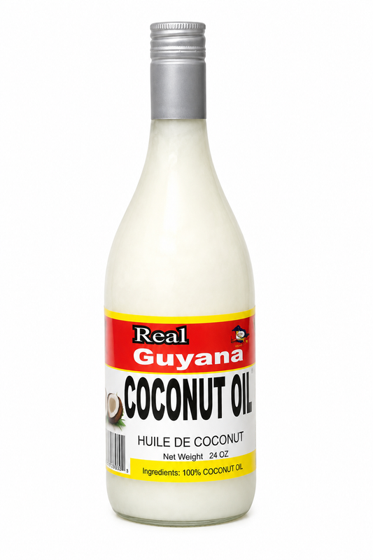 Real Guyana Coconut Oil 24 oz (100% Pure Coconut Oil)
