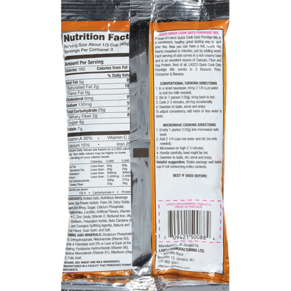 LASCO Quick Cook Oats Porridge Mix – Cinnamon, 4.2 oz