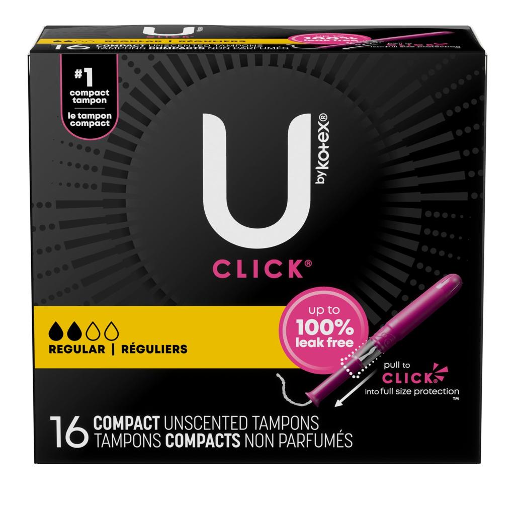 Kotex Click Compact Tampons - 16 Count