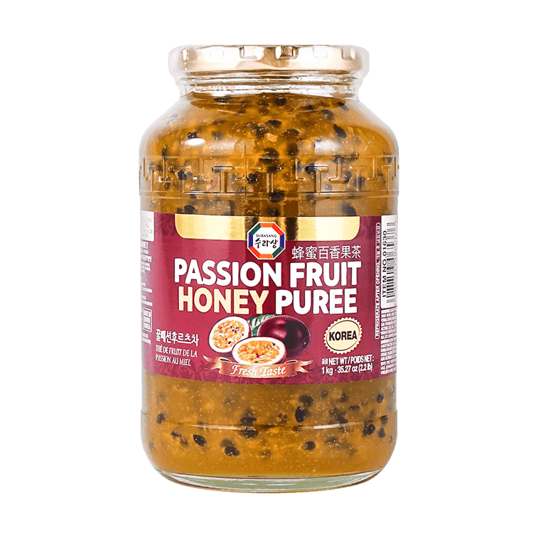 Passion Fruit Honey Puree 2.2 lb (1kg) – Tropical Drink Mix, Dessert Topping, Smoothie & Cocktail Flavor