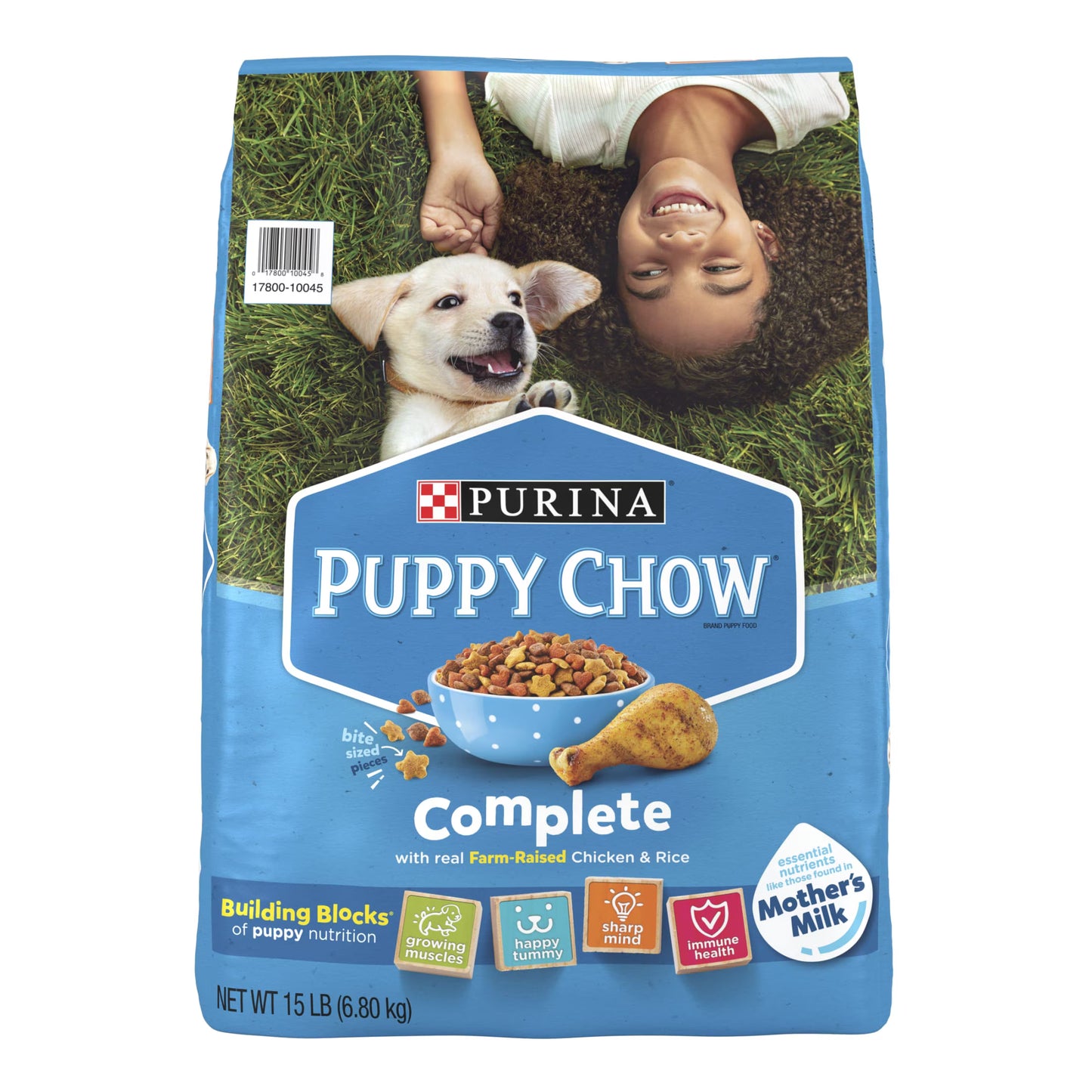Purina Puppy Chow Complete Chicken & Rice Dry Puppy Food – 15 lb