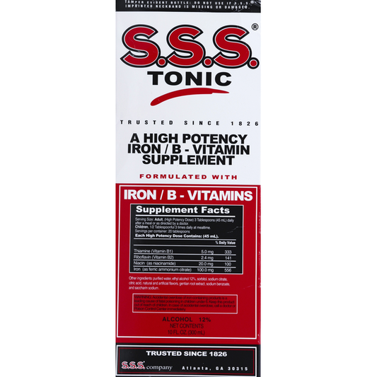 S.S.S. High Potency Iron & B Vitamins Tonic 20 oz | Energy Support
