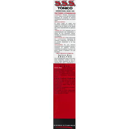 S.S.S. High Potency Iron & B Vitamins Tonic 20 oz | Energy Support