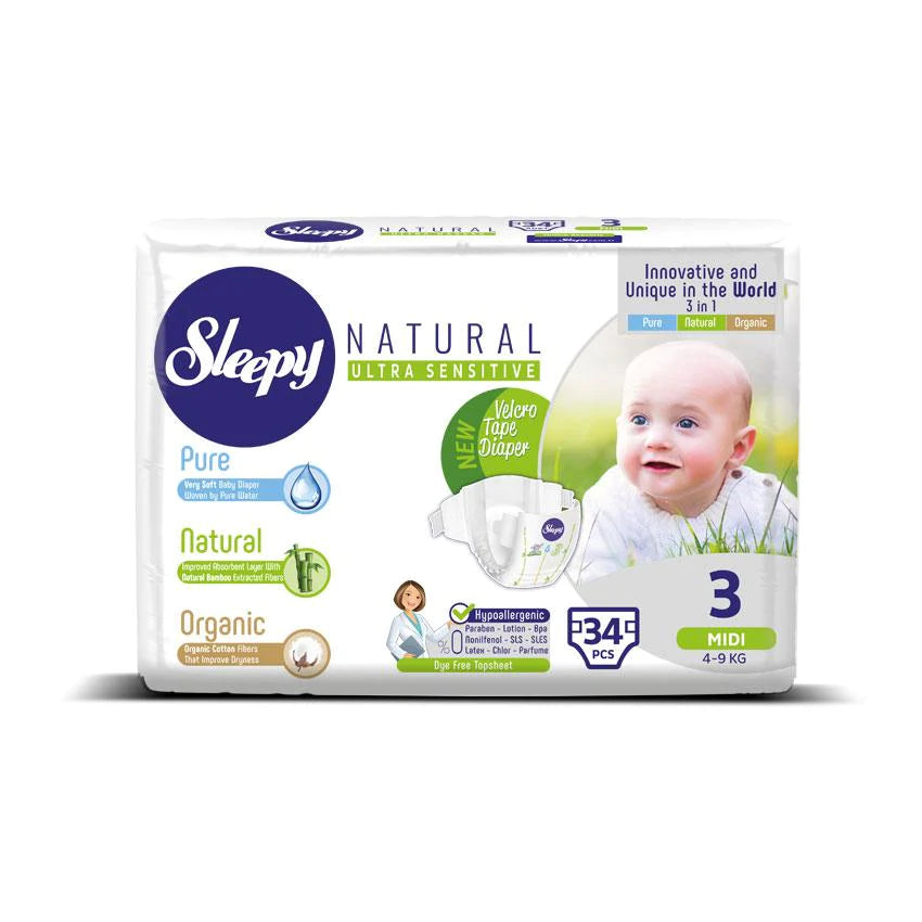 Sleepy Natural Jumbo Midi Baby Diaper