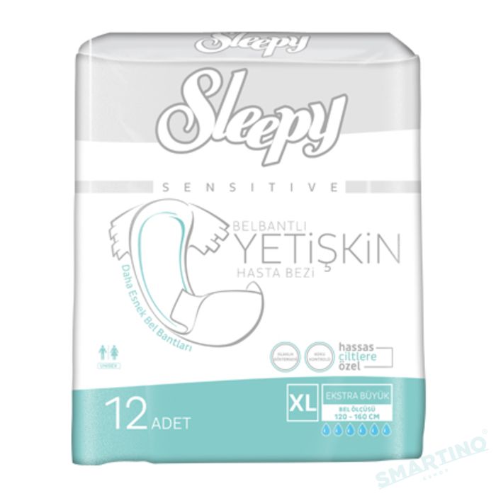 Sleepy Sensitive Adult Diaper XL 12 Count