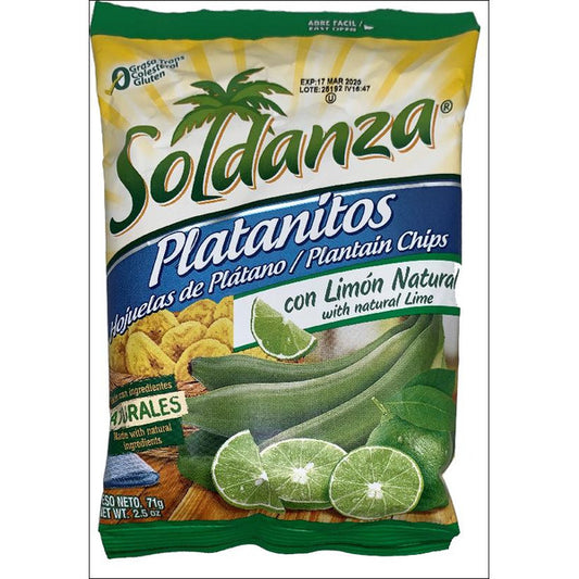 Soldanza Platanitos, with Natural Lime 2.5 oz