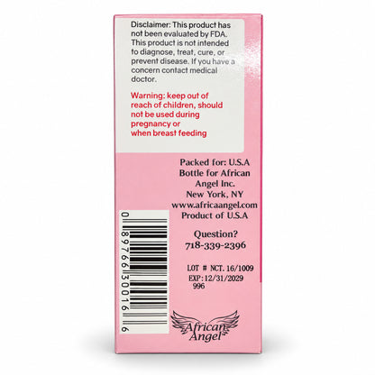 African Angel Cholesterol Tonic Plus 16 oz warning panel