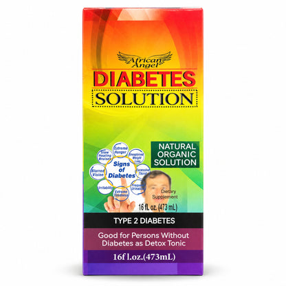 African Angel Diabetes Solution 16 fl oz carton front view