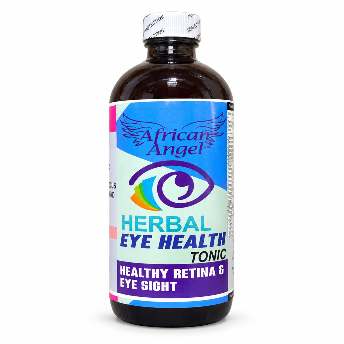 African Angel Herbal Eye Health Tonic 16 oz front view