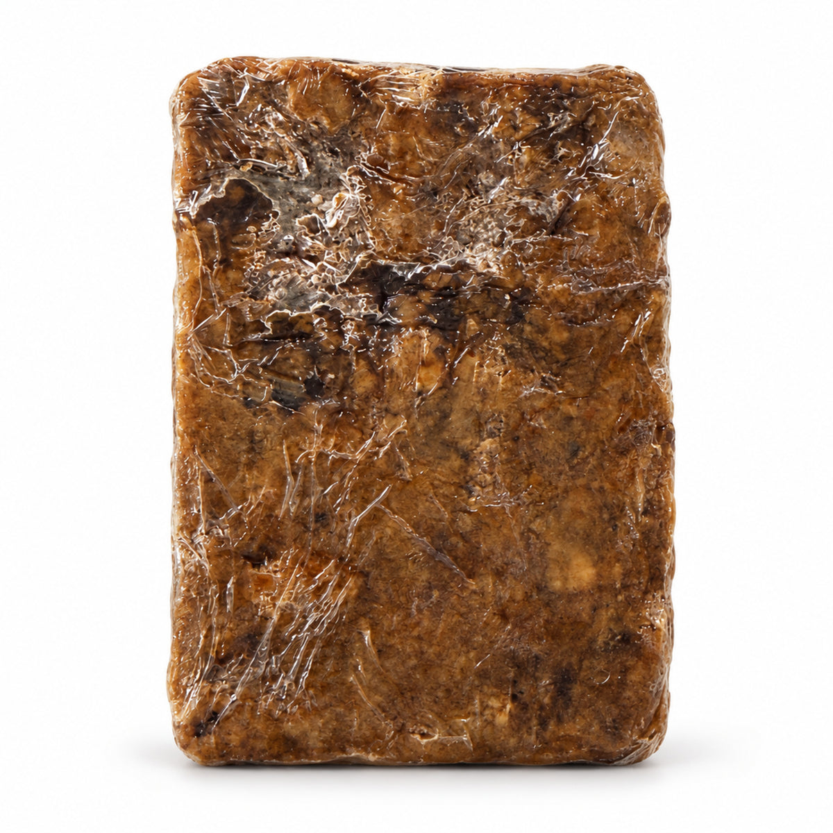 African Black Soap 1 lb wrapped block main view