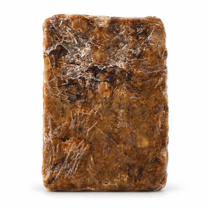 African Black Soap 1 lb wrapped block main view