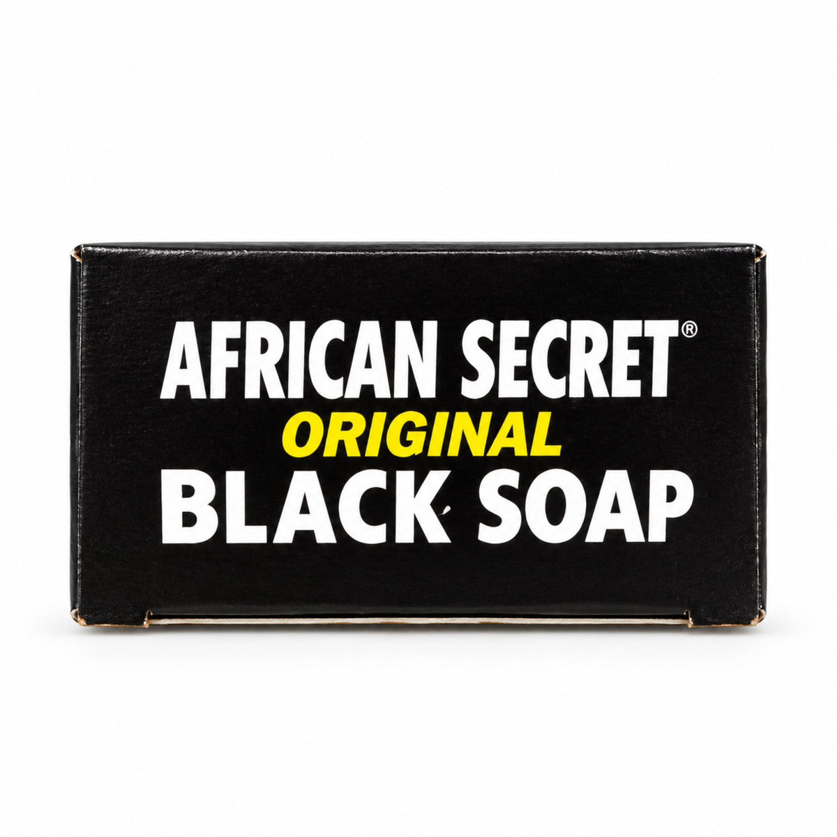 African Secret Classic Black Soap 115 g – end panel